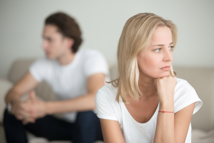 Woman feeling trapped in her relationship with a narcissistic man